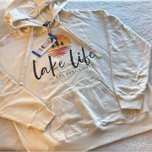 Lake Life Cream Hoodie for Men